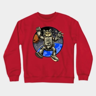 cat astronaut in space Crewneck Sweatshirt